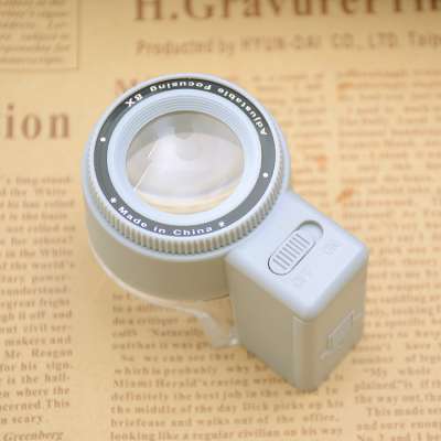 8X Focal length adjustable Magnifier with LED light Source